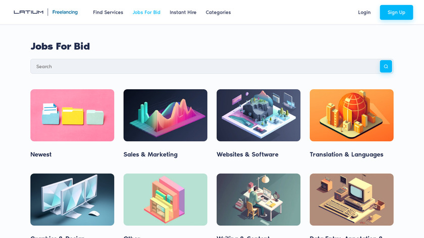 Latium Landing Page