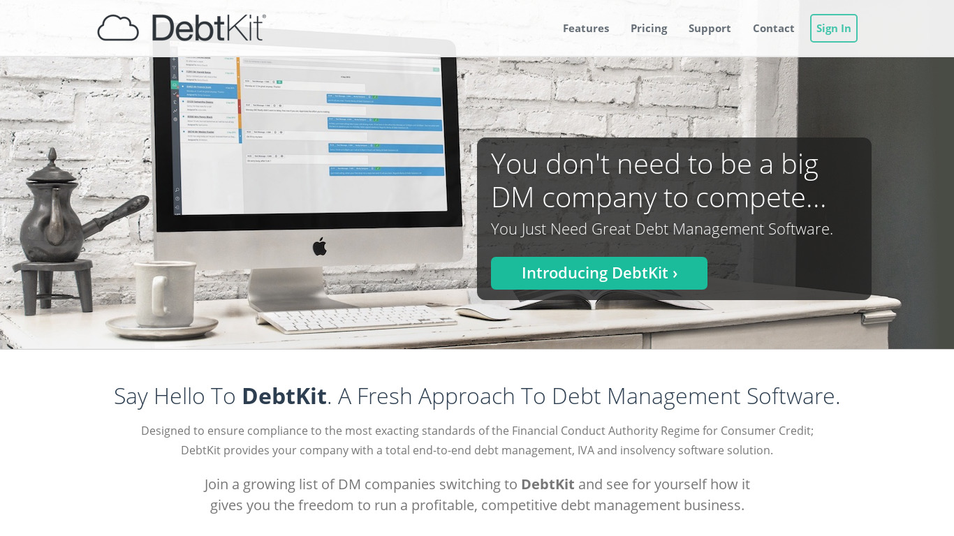DebtKit Landing page