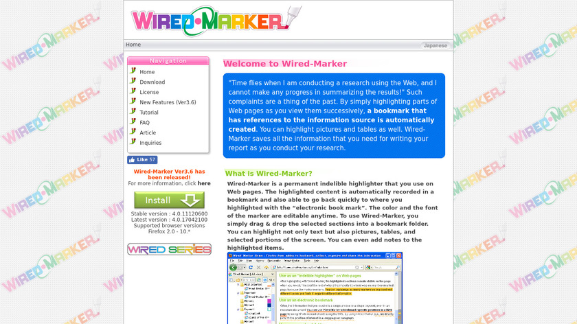 Wired-Marker Landing Page