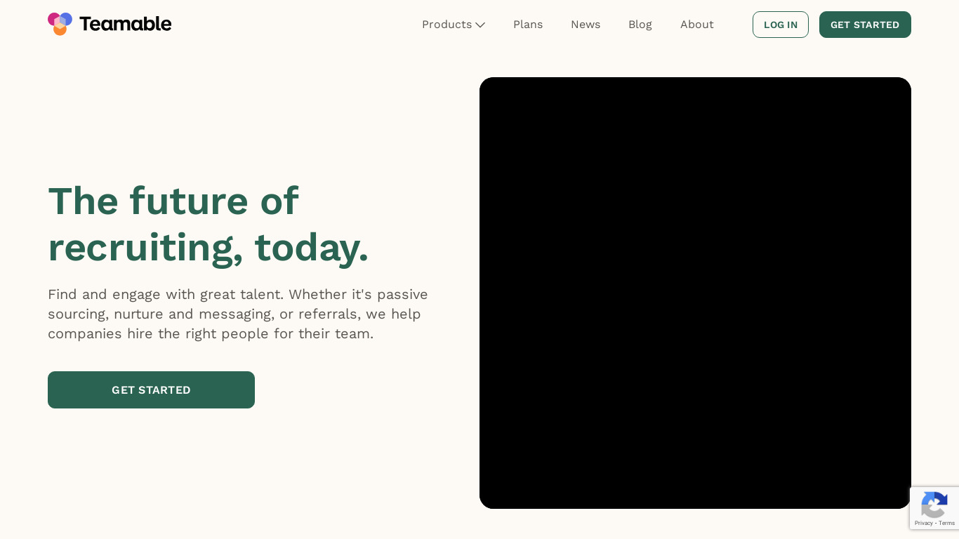 Teamable Landing page