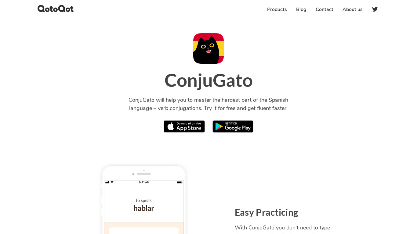 ConjuGato Landing page