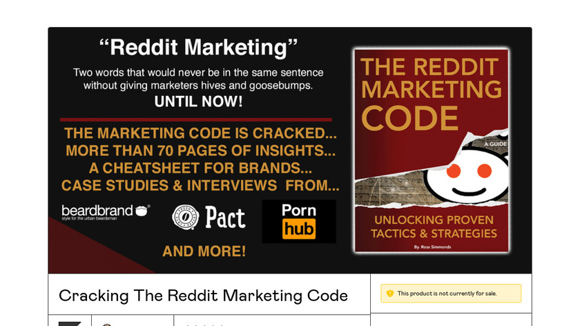 The Reddit Marketing Code Landing Page