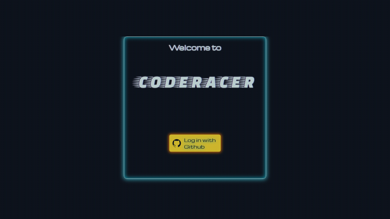 Code Racer Landing page