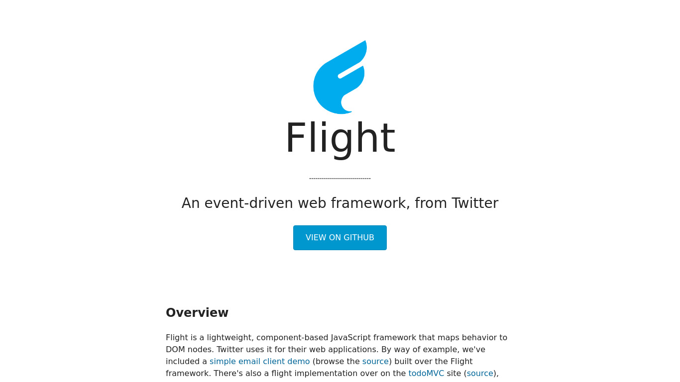 Flight Web Framework Landing page