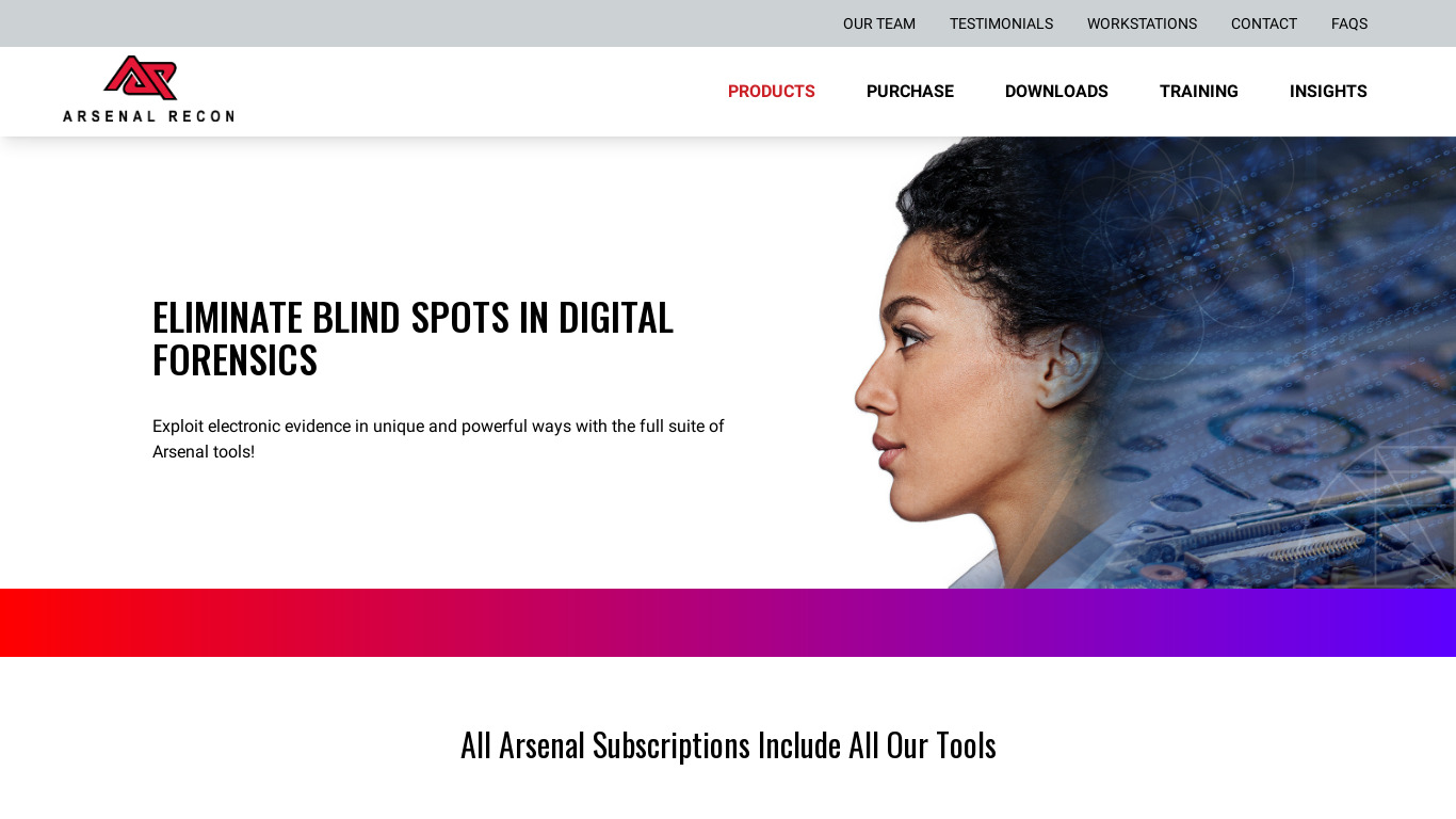 Arsenal Image Mounter Landing page