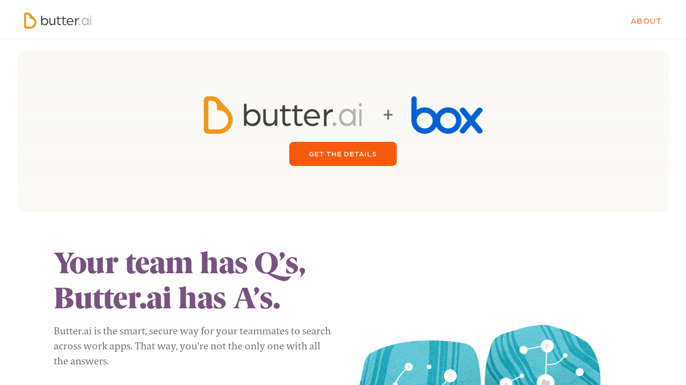 Butter.ai Landing page