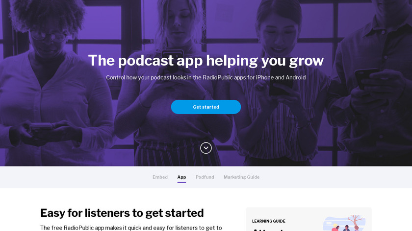 RadioPublic Landing Page