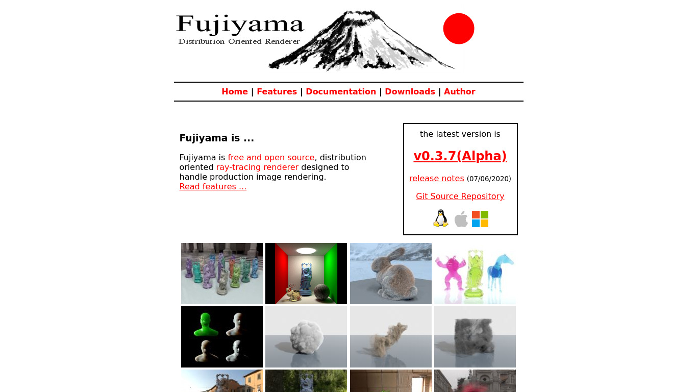 fujiyama-renderer.com Fujiyama Renderer Landing page
