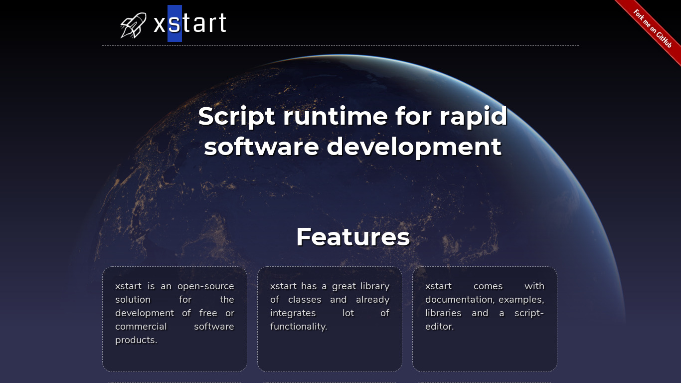XStart Landing page