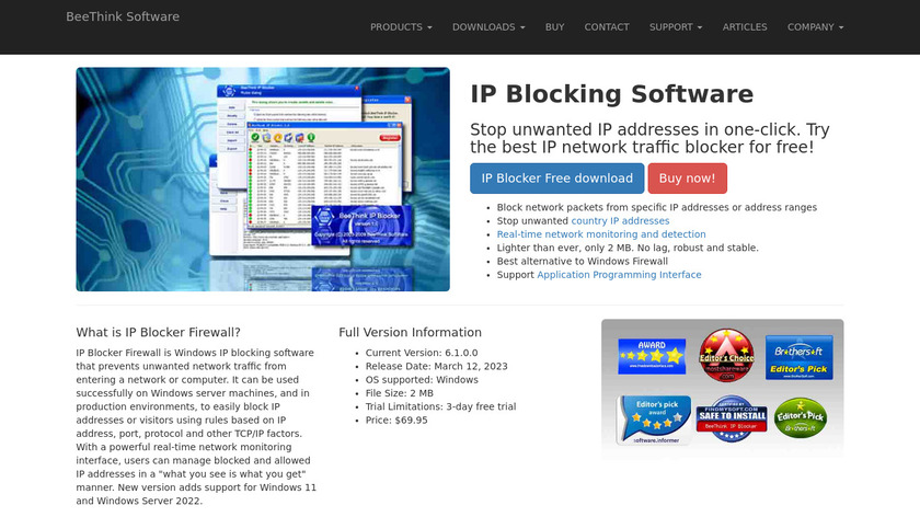 BeeThink IP Blocker Landing Page