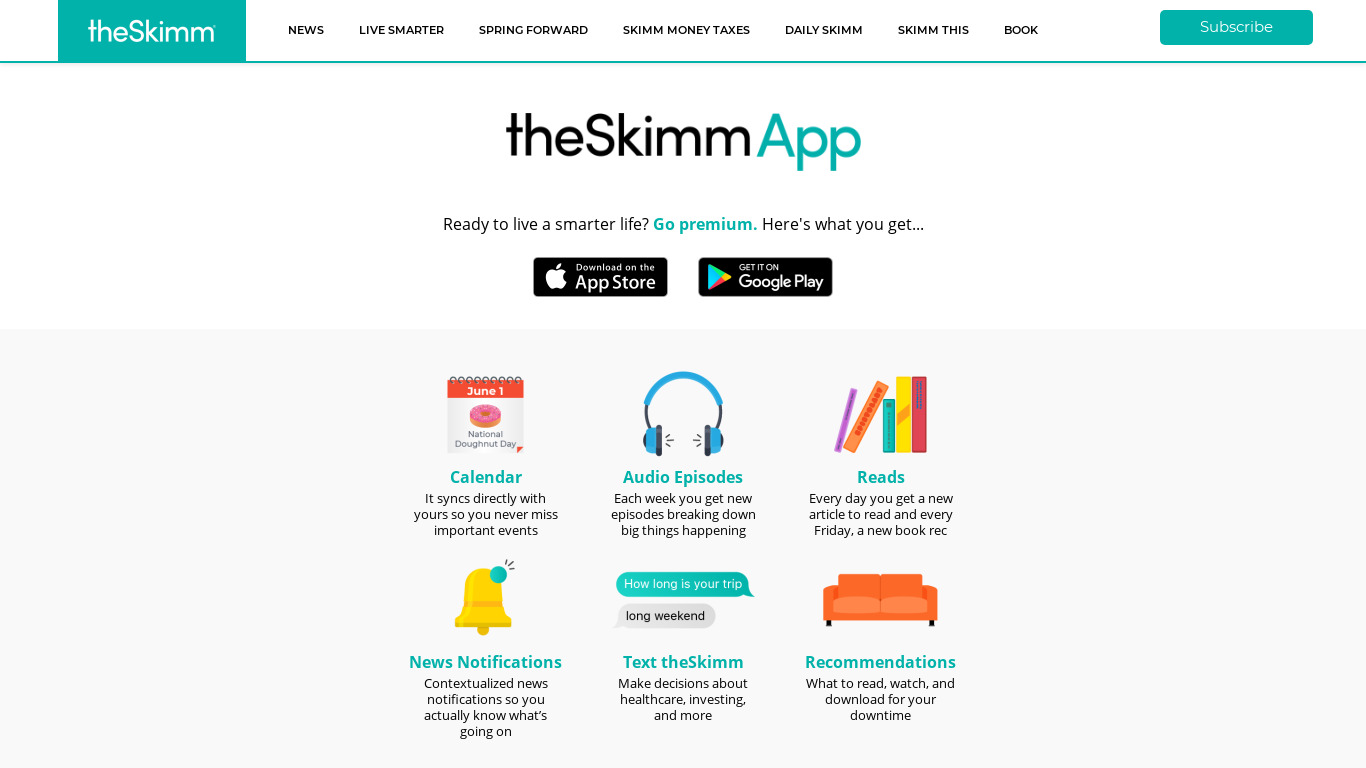 theskimm.com Skimm Ahead Landing page