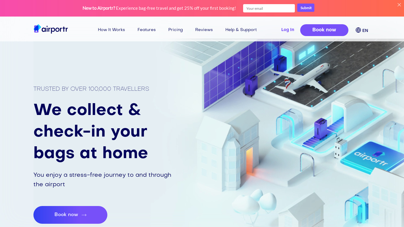 Airportr Landing page