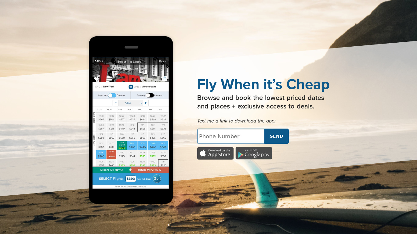 Fareness for iOS Landing page