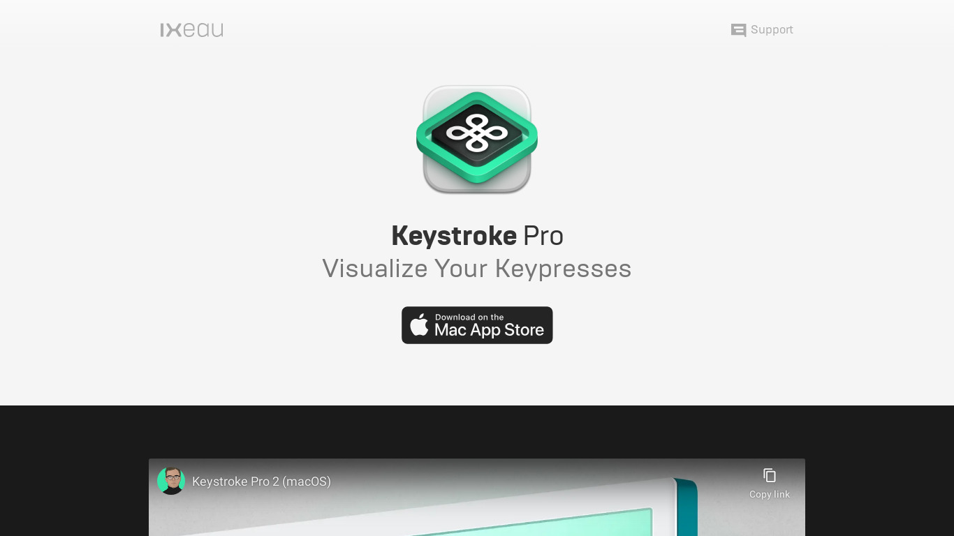 Keystroke Pro Landing page
