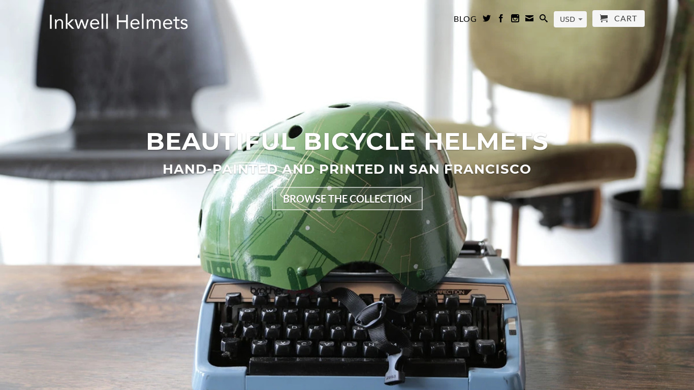 Inkwell Helmets Landing page