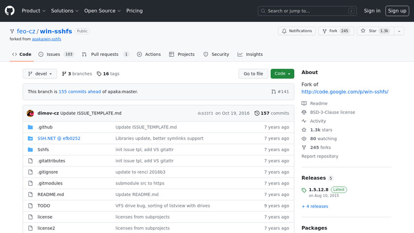 win-sshfs Landing Page