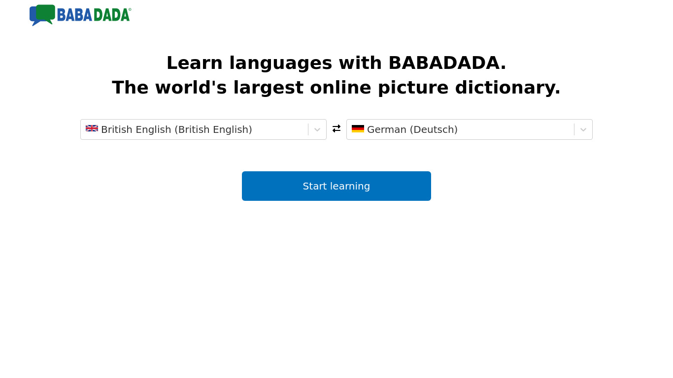 BABADADA.com Landing page
