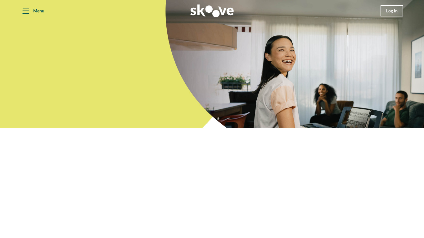 Skoove Landing page