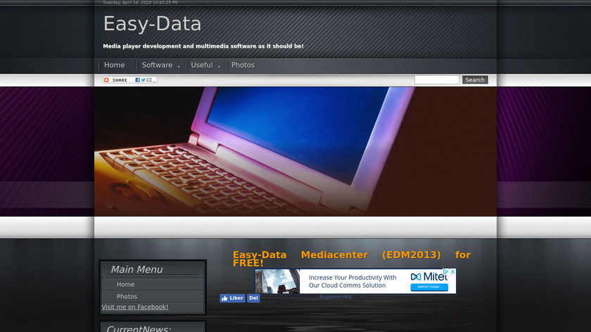 Easy-Data Mediacenter Landing Page