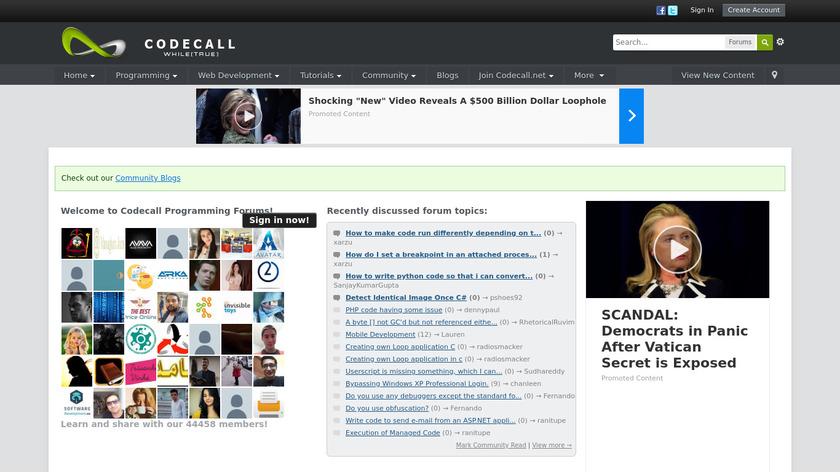 Codecall Landing Page
