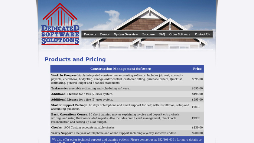 Work In Progress by DedicatedSoftware Landing Page