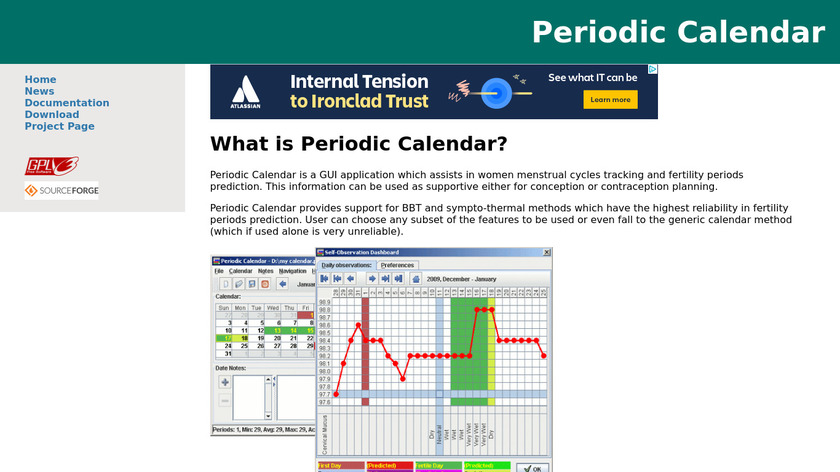 Periodic Calendar Landing Page