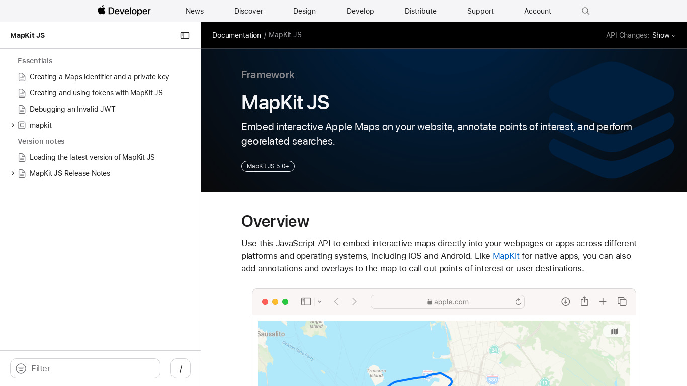 MapKit JS Landing page