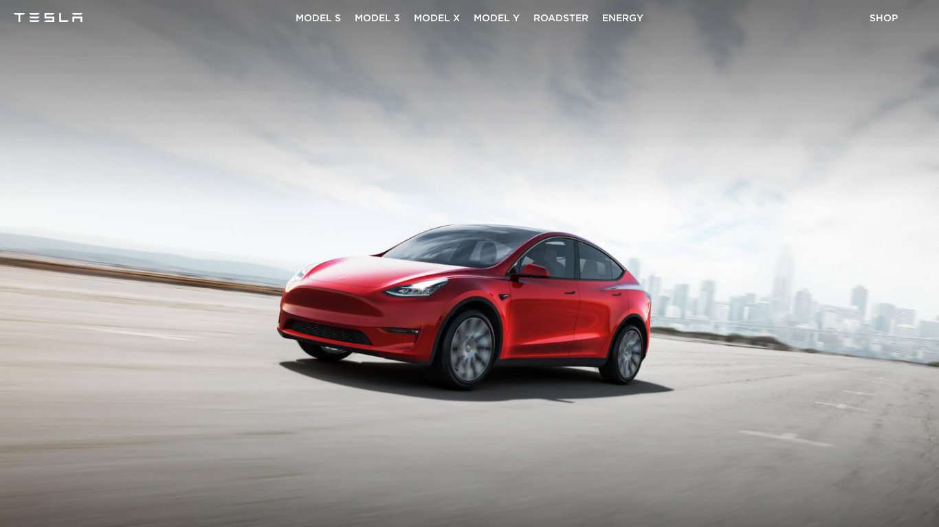 Tesla Model Y Landing page