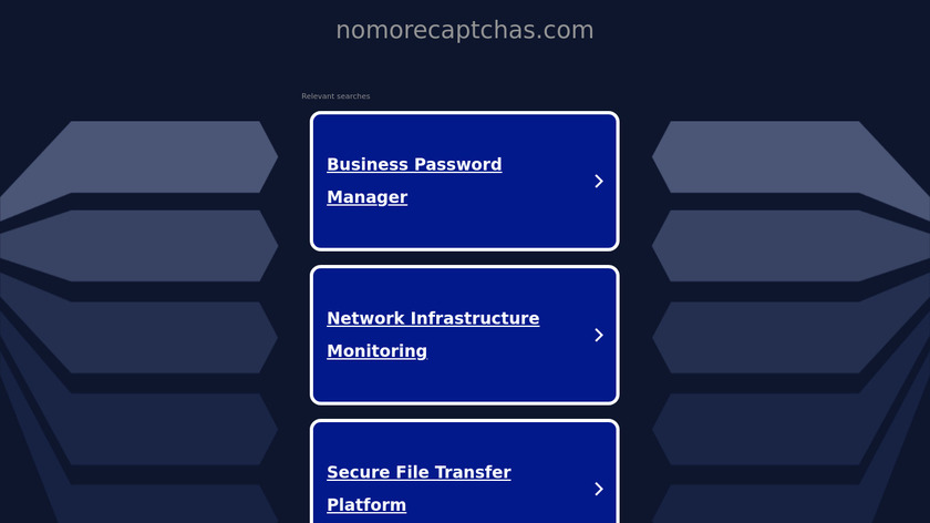 NoMoreCaptchas Landing Page