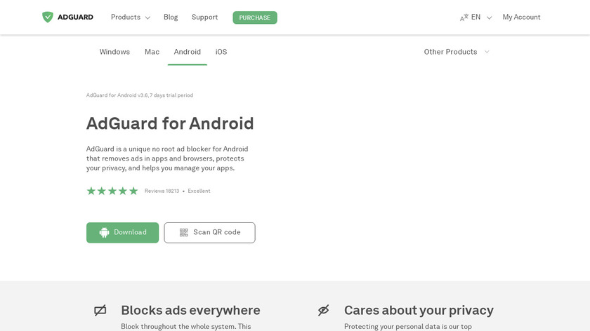 AdGuard for Android Landing Page