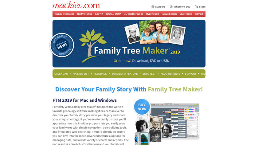Family Tree Maker Landing Page