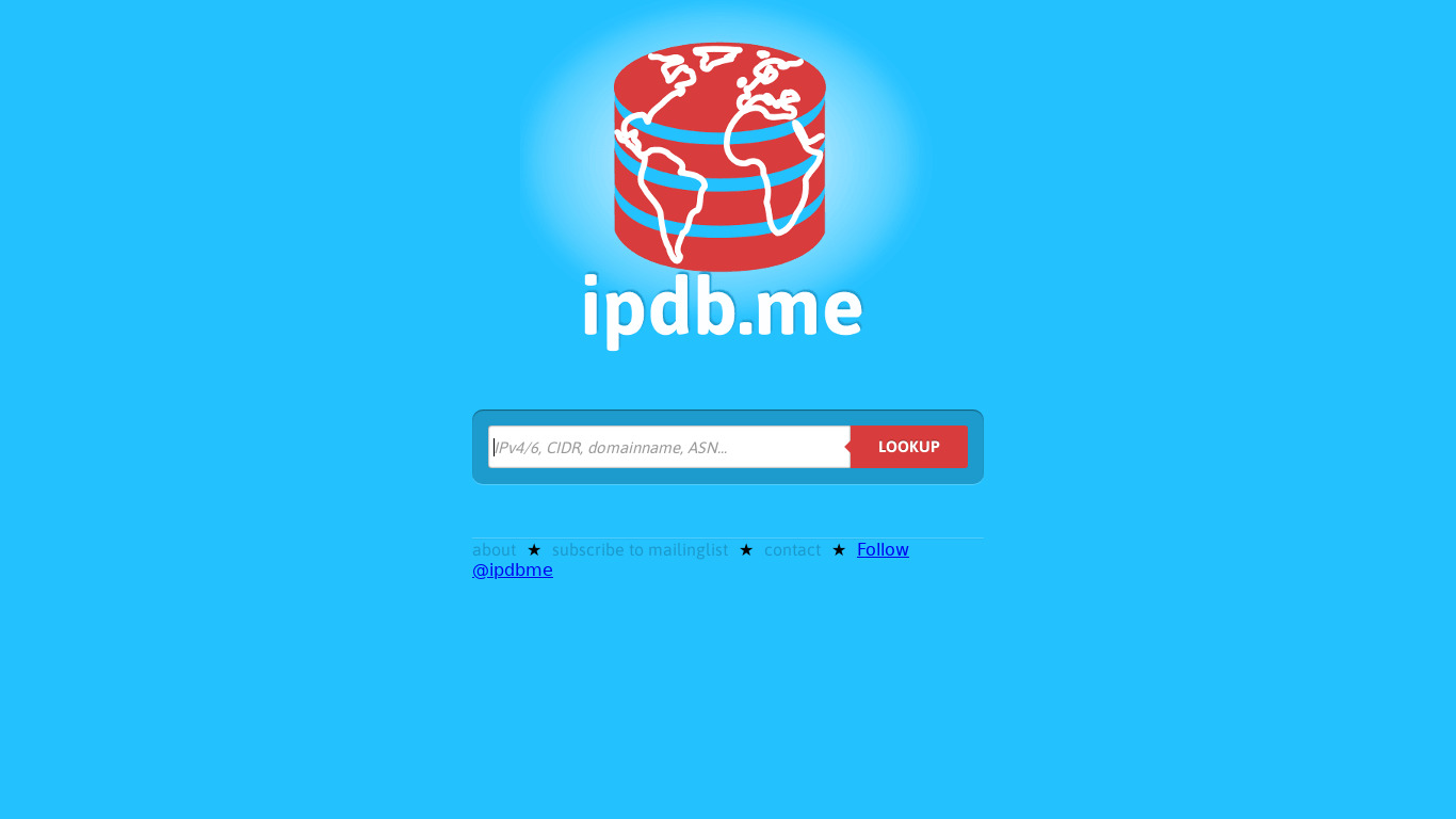 ipdb.me Landing page