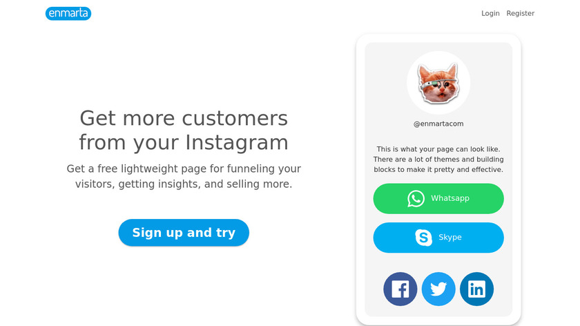 Enmarta Landing Page