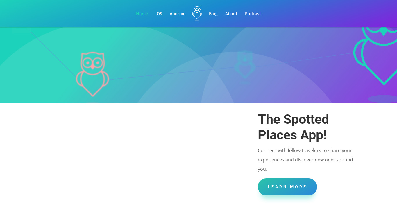 Spotted Places Landing page