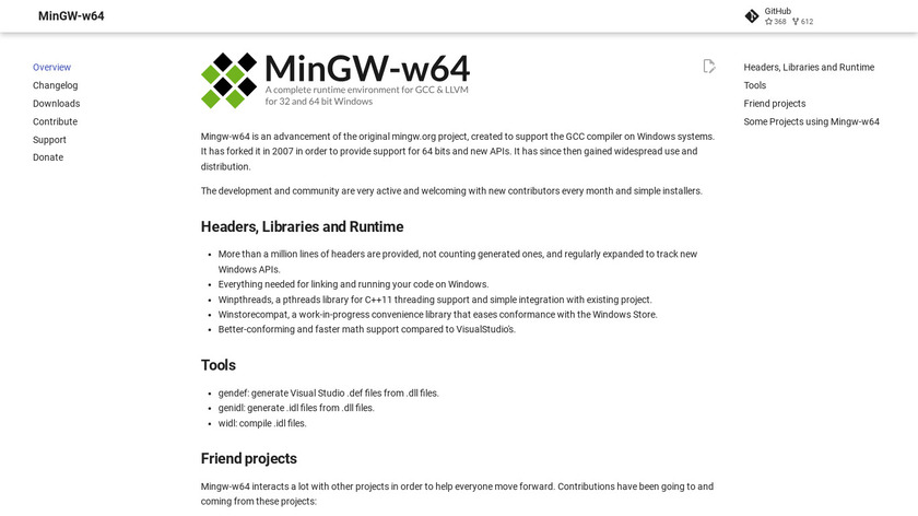 MinGW-w64 Landing Page