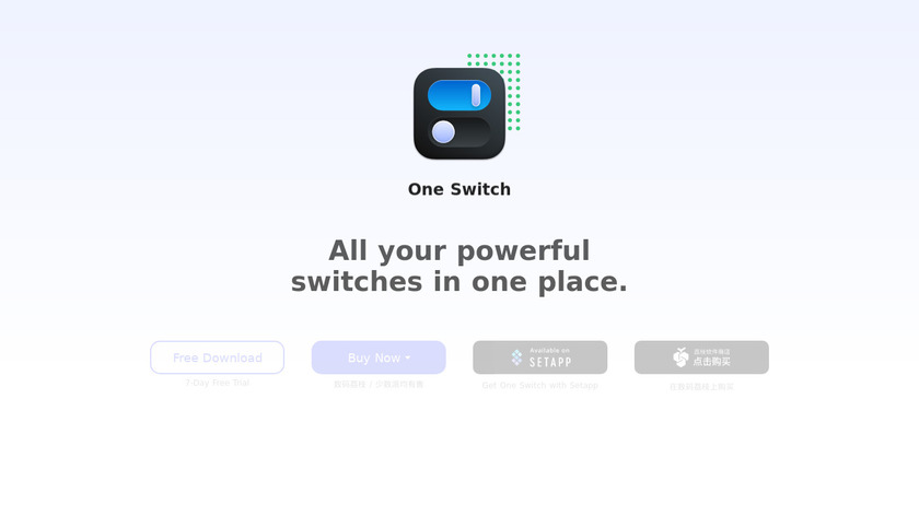 One Switch Landing Page