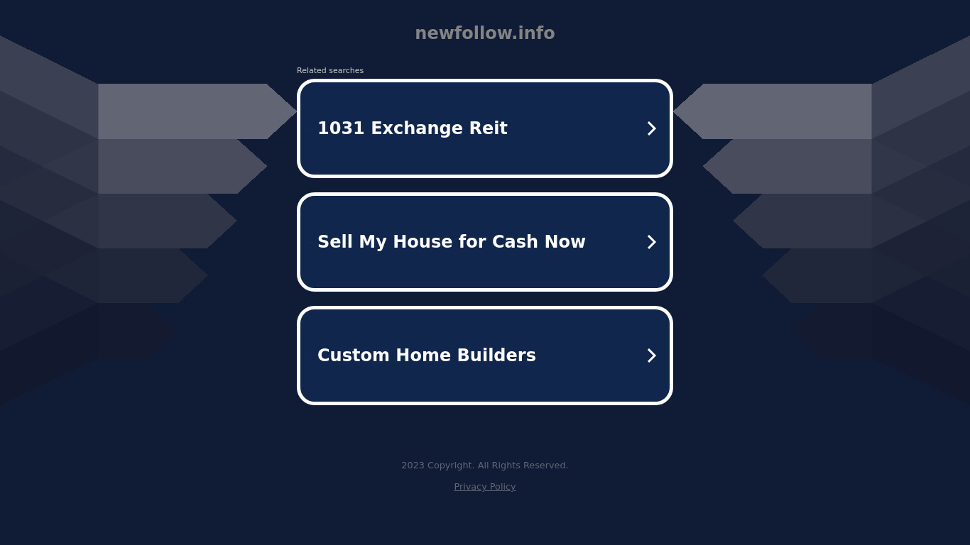 NewFollow.info Landing page