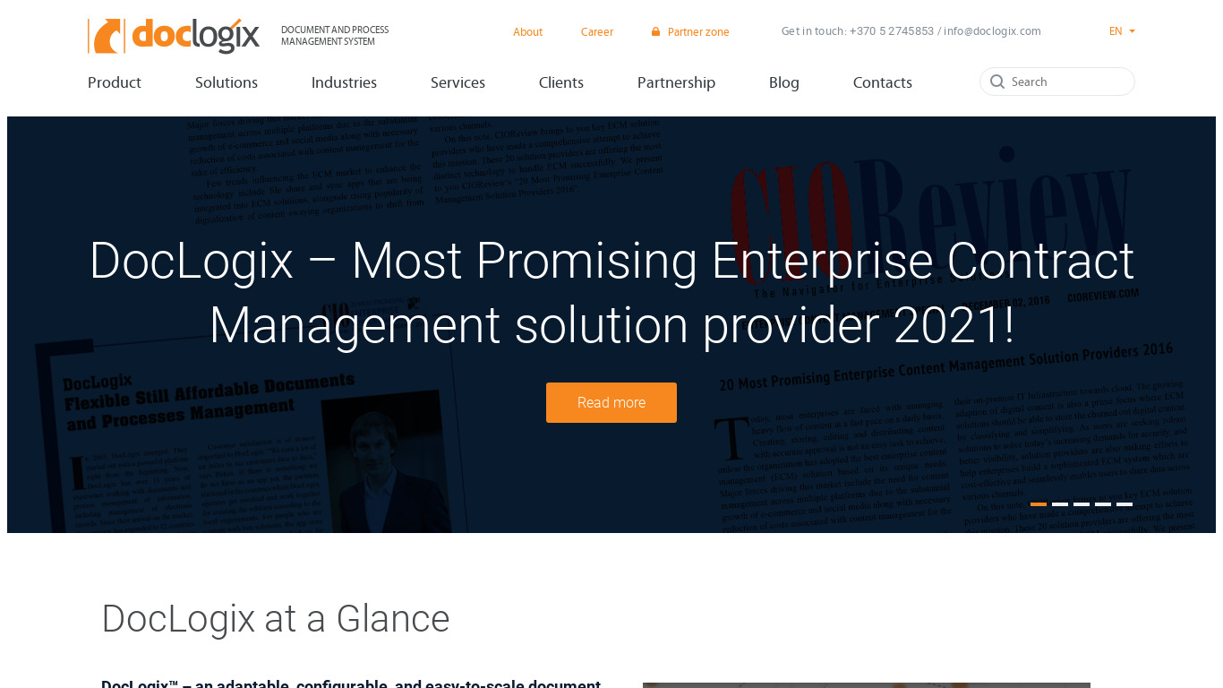 DocLogix Landing page