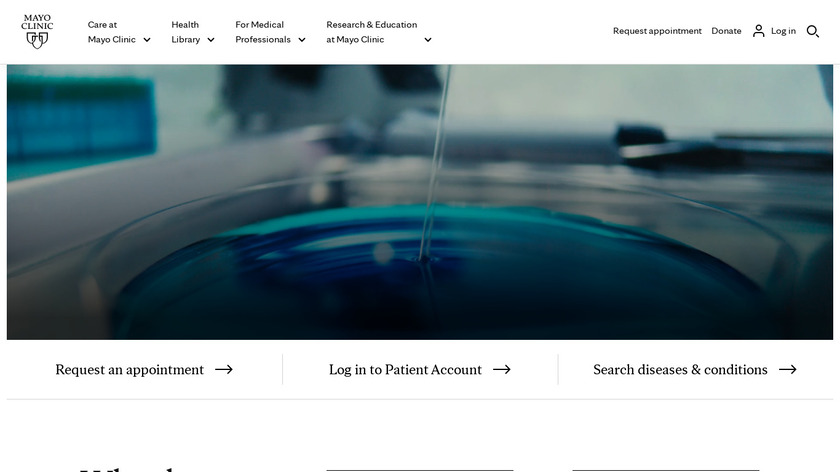 Mayo Clinic Landing Page