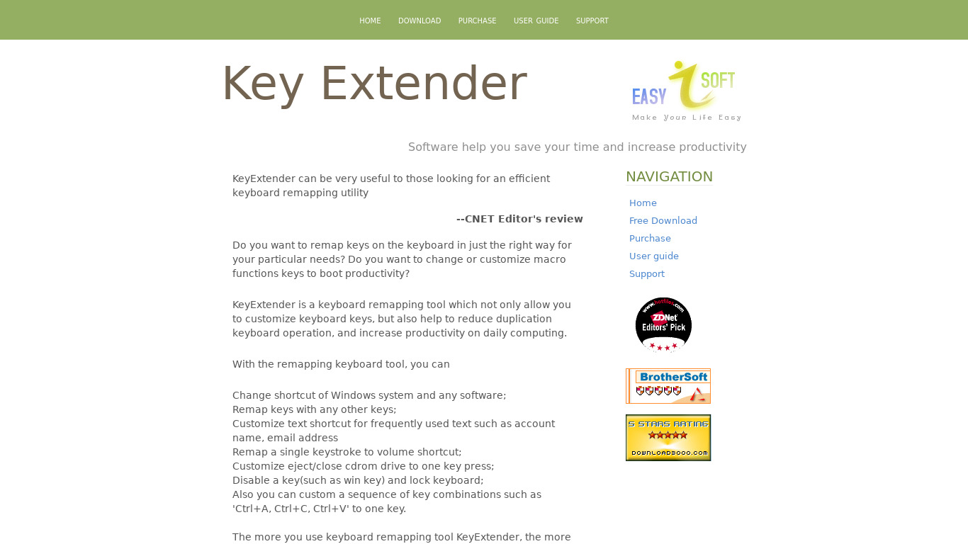 KeyExtender Landing page