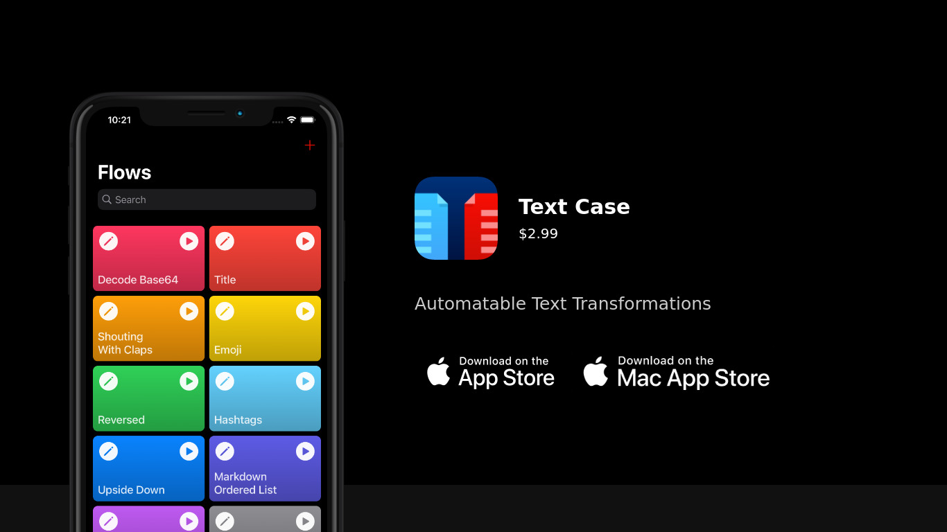 Text Case Landing page
