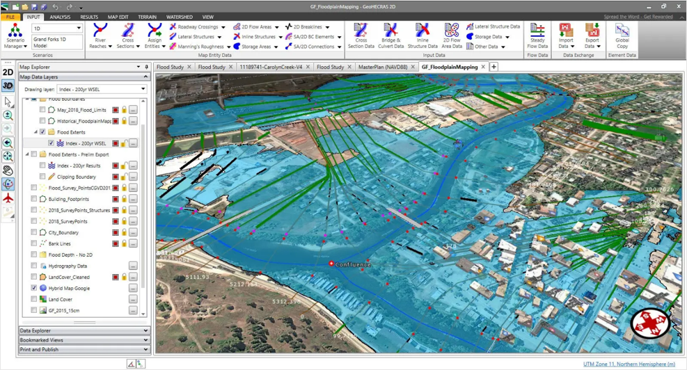 GeoHECRAS Floodplain and Floodway Mapping