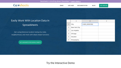 GeoSheets image
