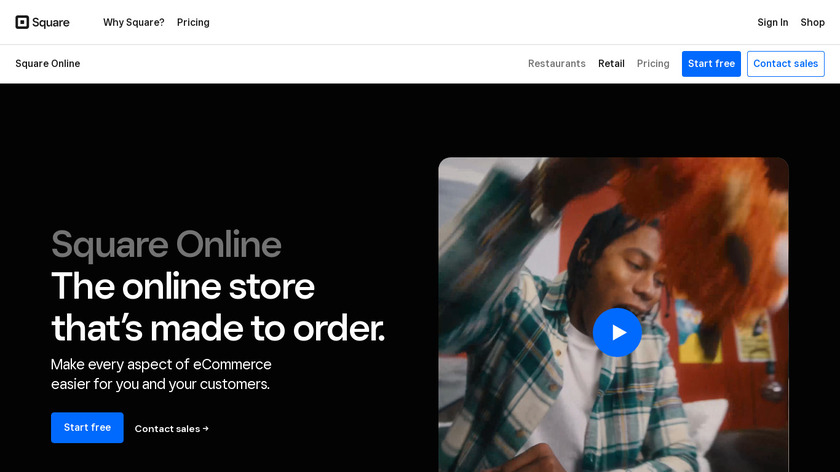 Square Online Store Landing Page
