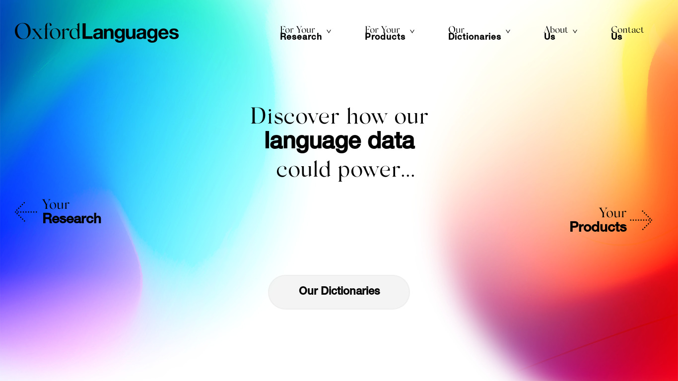 Oxford Dictionaries Landing page