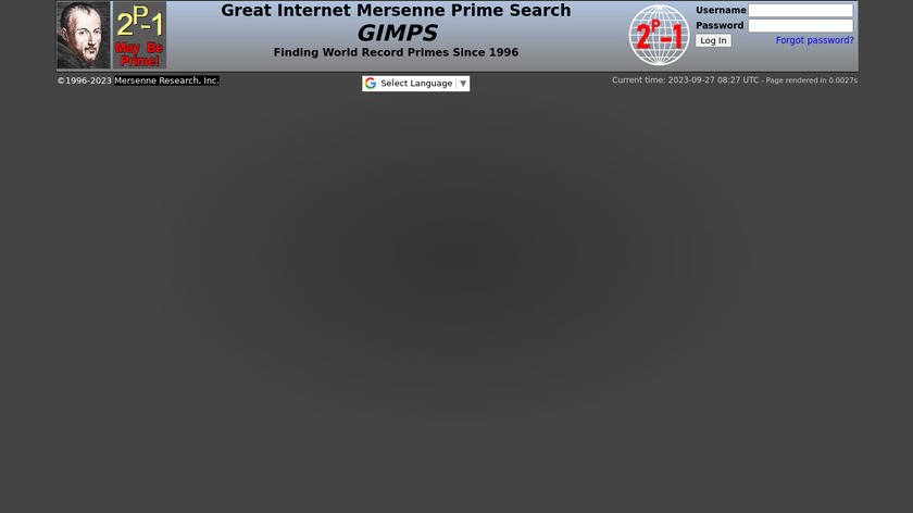 Prime95 Landing Page