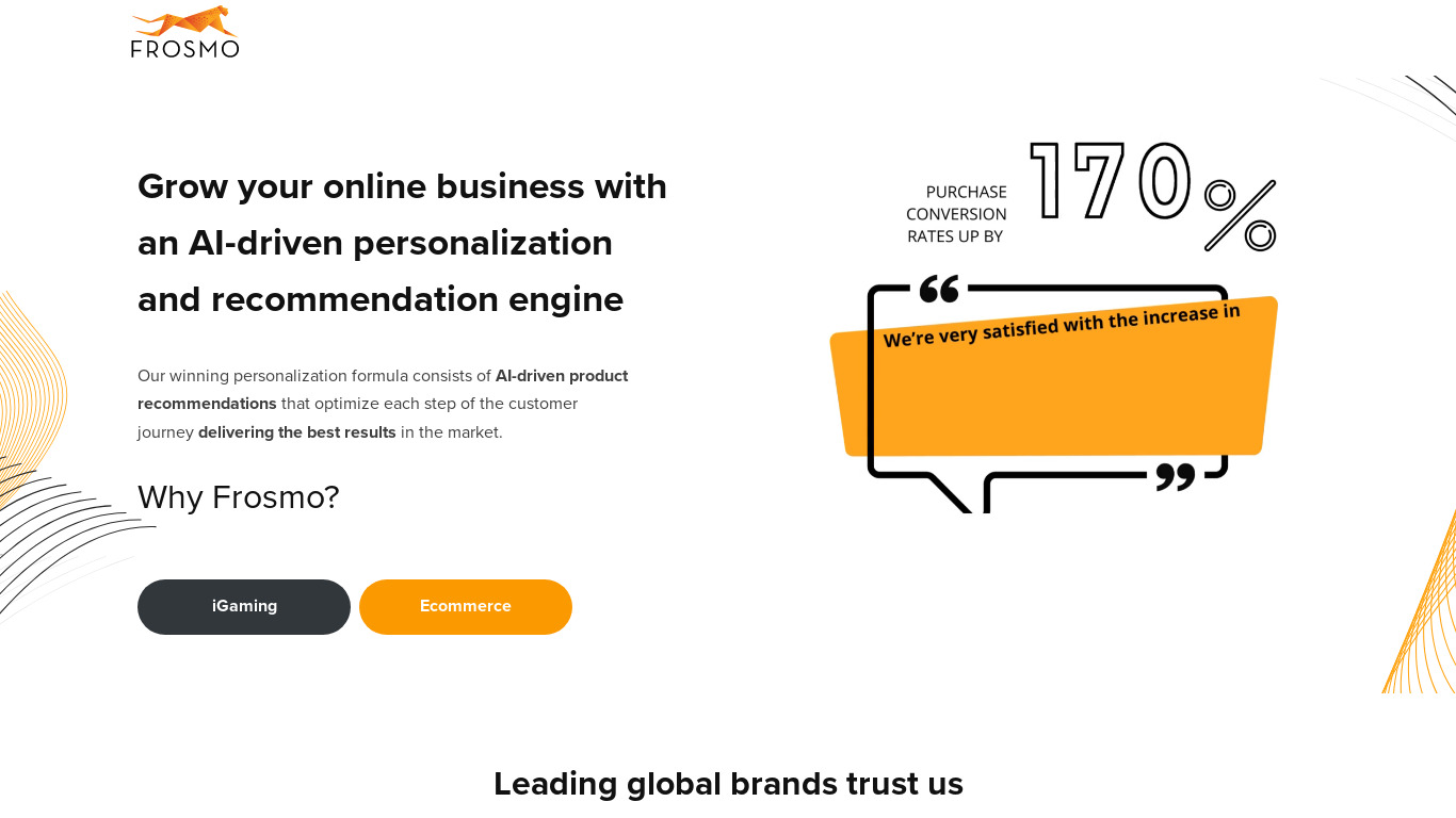 Frosmo Landing page