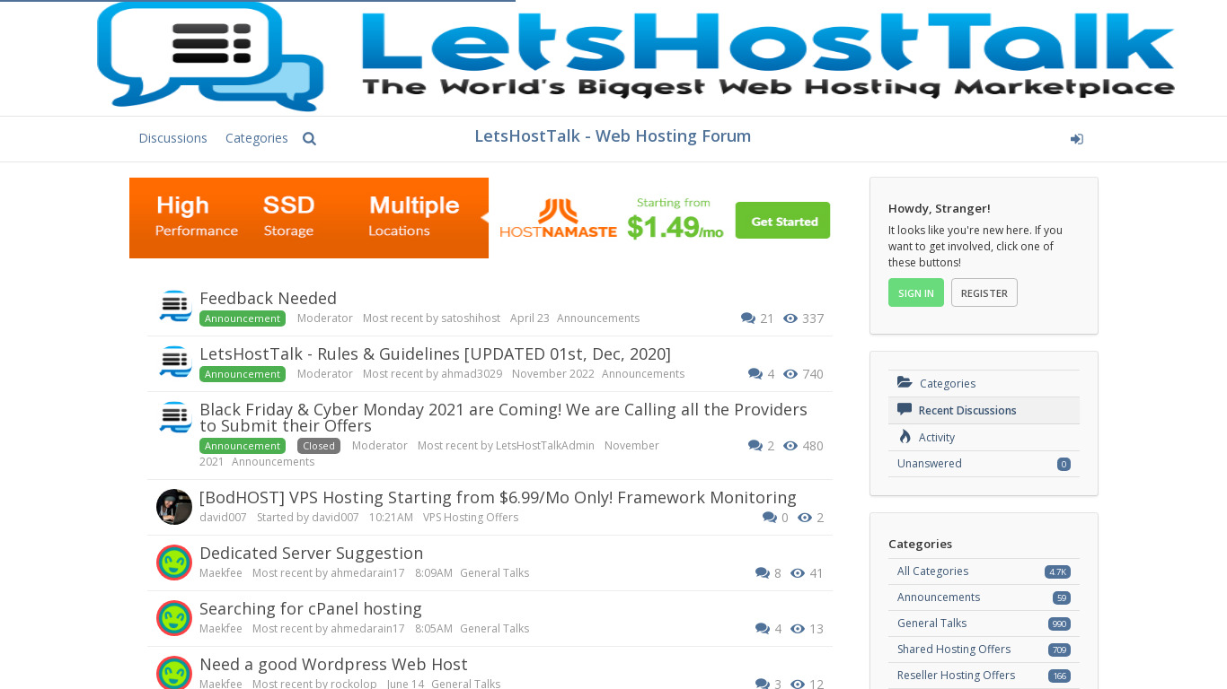 LetsHostTalk Landing page