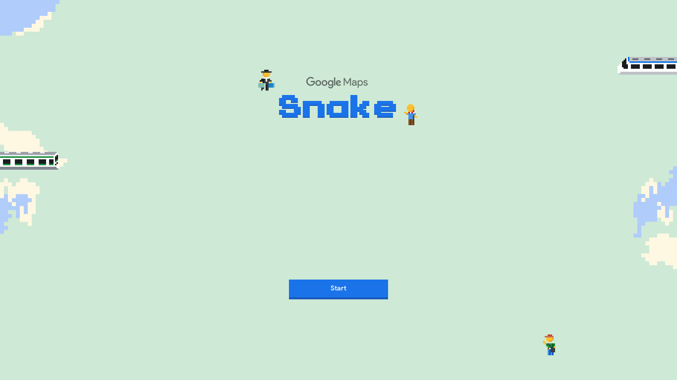 Google Maps Snake Landing page