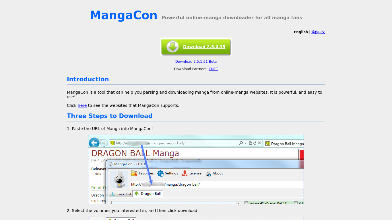 MangaCon Landing page